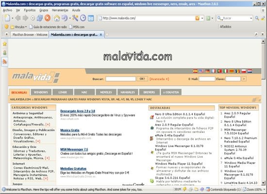 Maxthon 2.1.2.649 Fichero Lenguaje Espa�ol