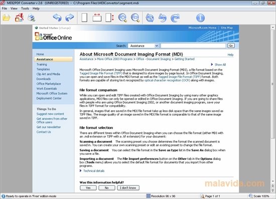 MDI2PDF Converter Free 2.6