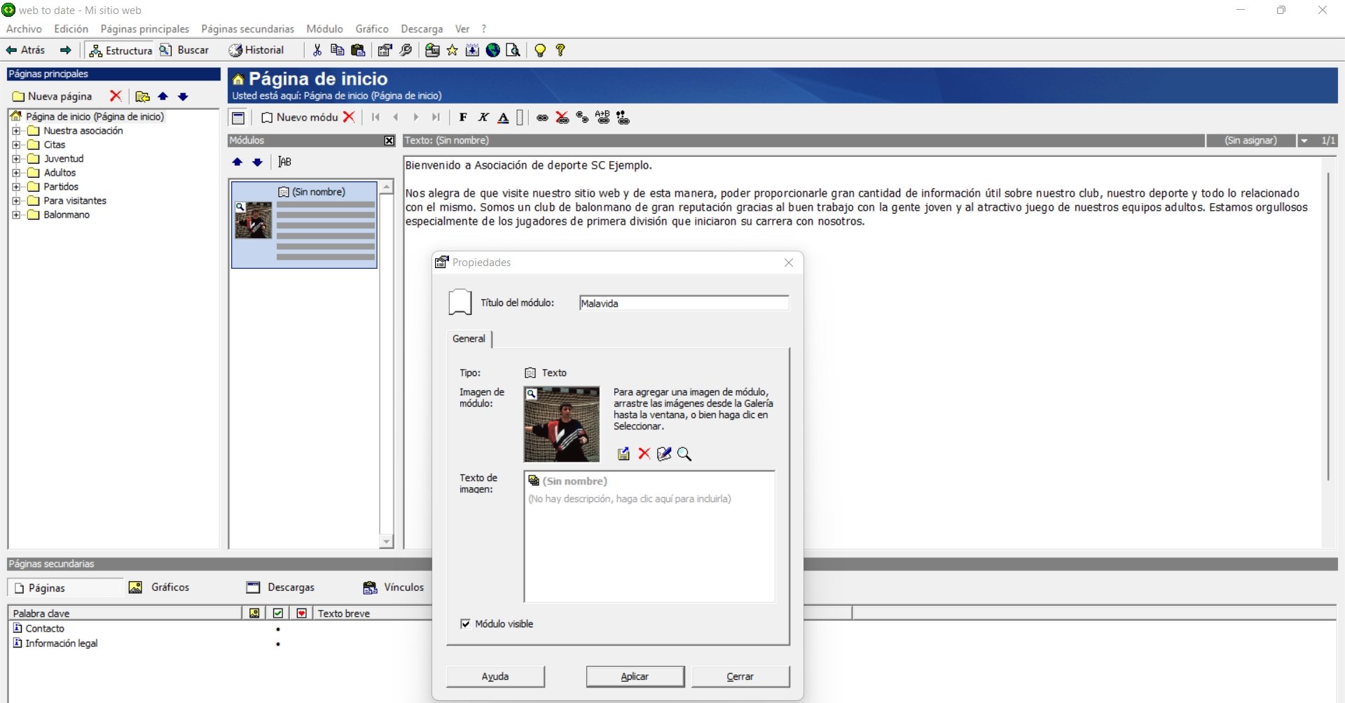 Mi pagina web  5.0.1580 Espa�ol