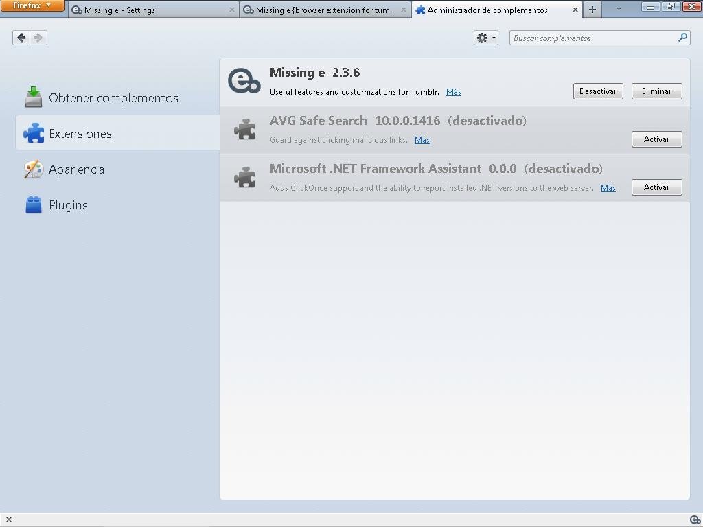 Missing e 2.3.6