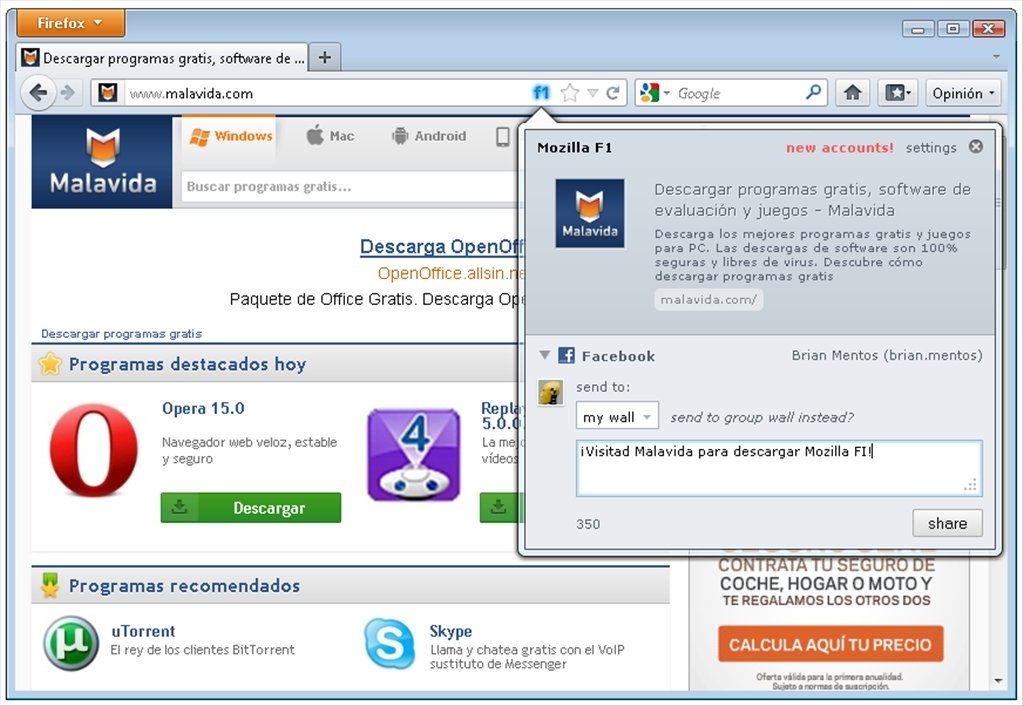 Mozilla F1 0.8.3