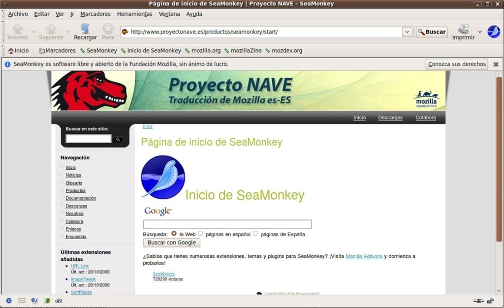 Mozilla SeaMonkey 1.1.13 Espa�ol