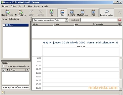 Mozilla Sunbird 0.9