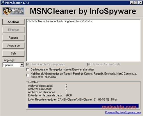 MSNCleaner 1.7.5