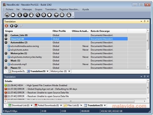 NewsBin Pro 5.54 Engelsk