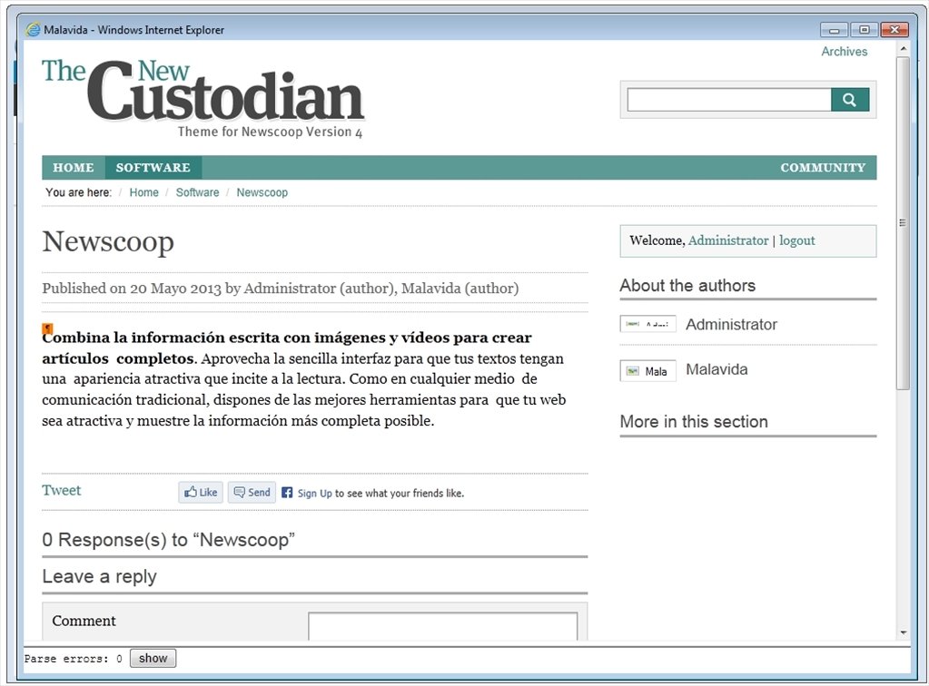 Newscoop 3.5.5
