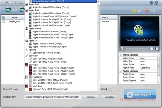 NoteBurner M4V Converter 1.1.0