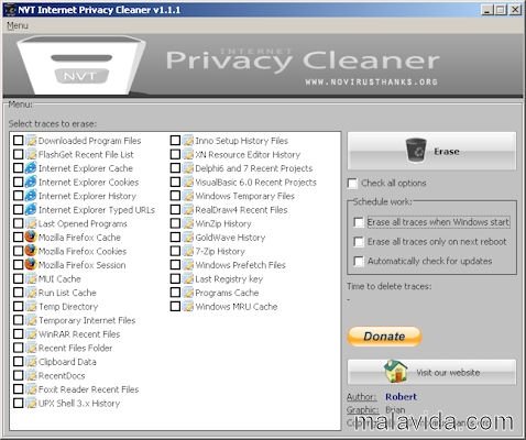 NVT Internet Privacy Cleaner 1.1.1 Angielski