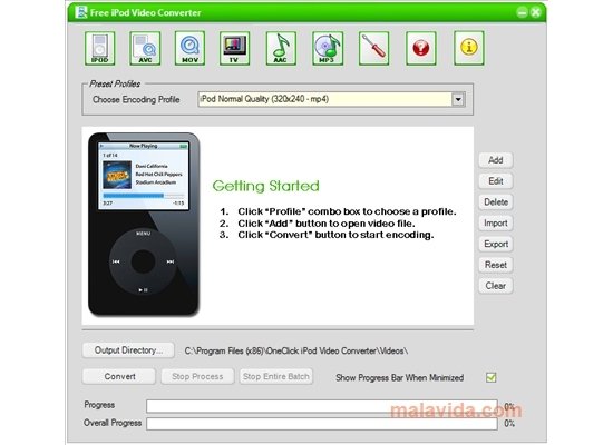 OneClick iPod Video Converter 1.02.2 Angielski