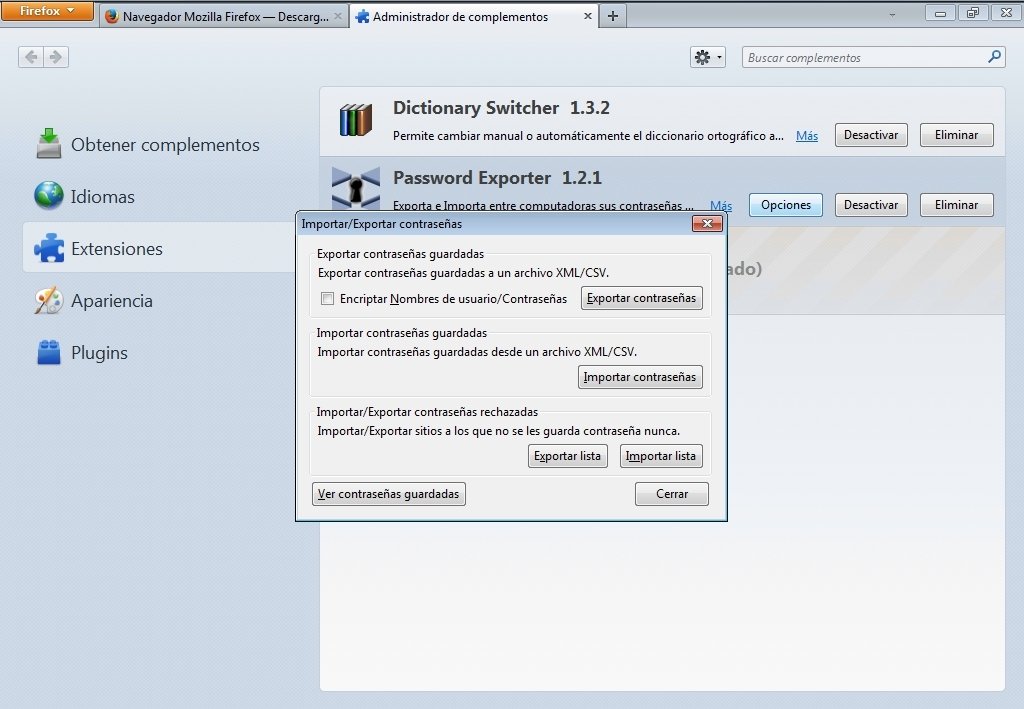 Password Exporter  1.2 Espa�ol