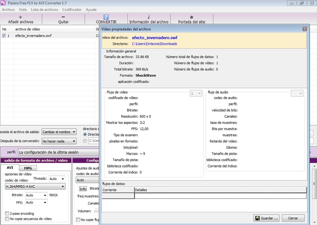 Pazera Free FLV to AVI Converter 1.5