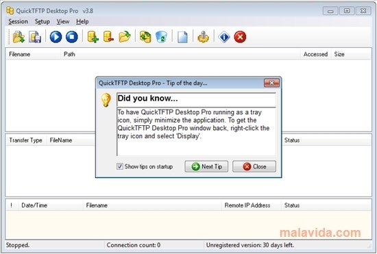 QuickTFTP Desktop Free 3.2