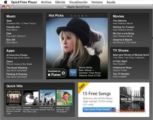 QuickTime Player 7.5.5 Ingl�s