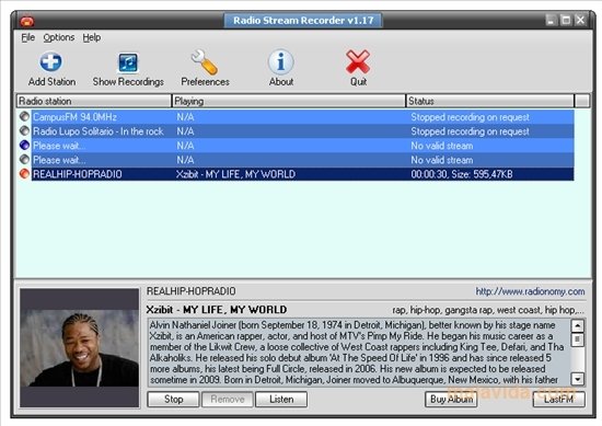 Radio Stream Recorder 1.16 Portugu�s