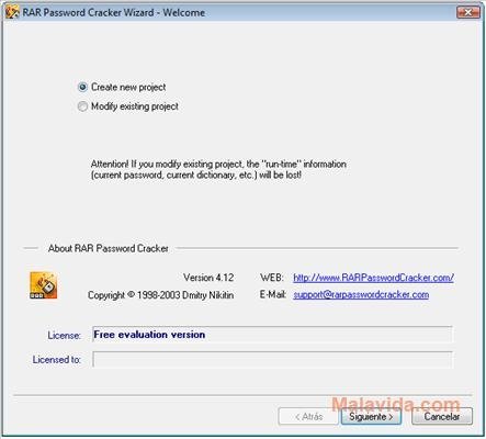 RAR Password Cracker 4.12