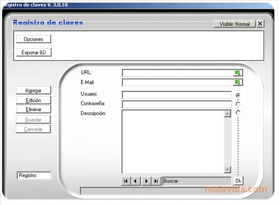 Registro de claves  3.1 Espa�ol