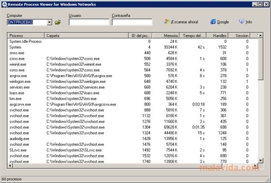 Remote Process Viewer  Ingl�s