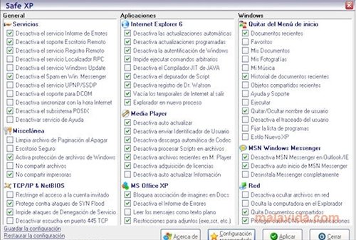 Safe XP  1.5.7.14 Espa�ol