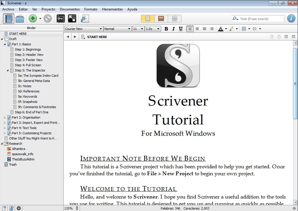 Scrivener 1.0.3 Beta