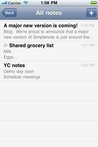 Simplenote Iphone
