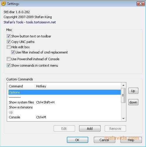 StexBar  1.7.2 Ingl�s