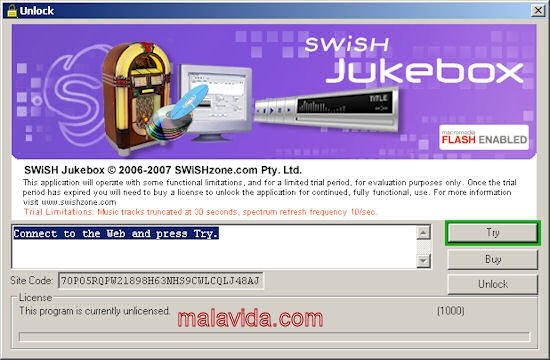 SWiSH Jukebox 1.0 Inglese