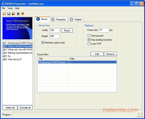 SWiSH Presenter 1.2 Fran�ais