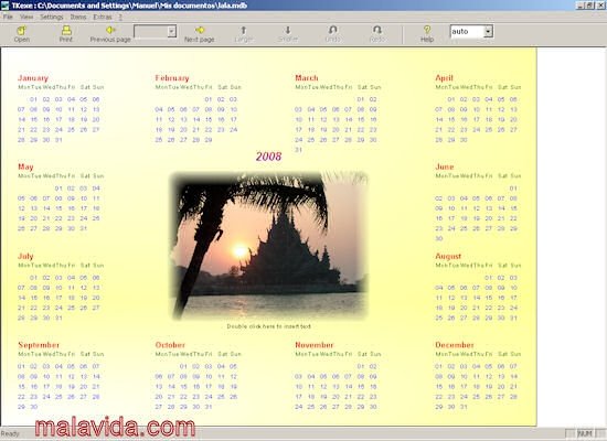 TKexe Kalender 1.0.9.3 Ingl�s