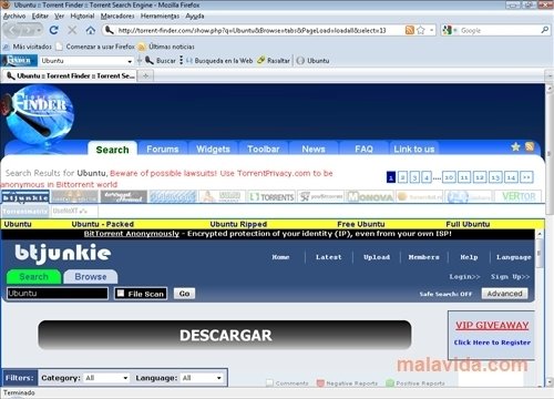 Torrent Finder Firefox Toolbar 1.3