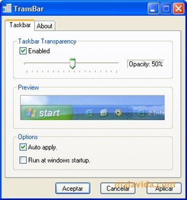 Transbar  1.4.2 Ingl�s
