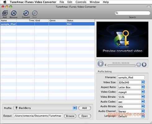 Tune4mac iTunes Video Converter 3.1.1