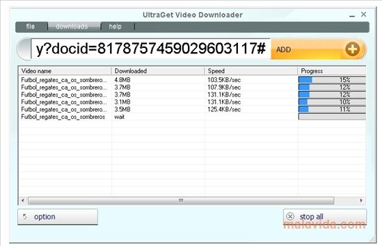 UltraGet Video Downloader  2.09 Ingl�s