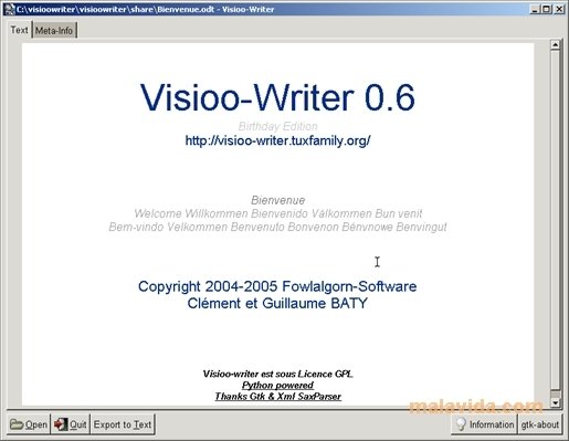 Visioo-Writer  0.6.1
