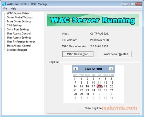 WAC Server  2.0 Build 2921