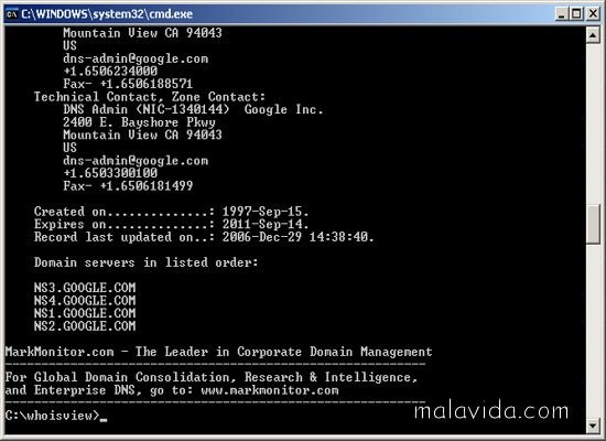WhoisView Command Line 1.0.1 Engels