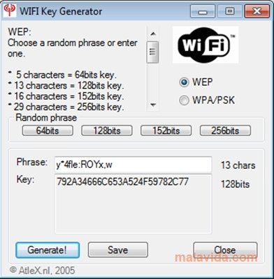 Download WIFI Key Generator gratis. Scarica 100% sicuro