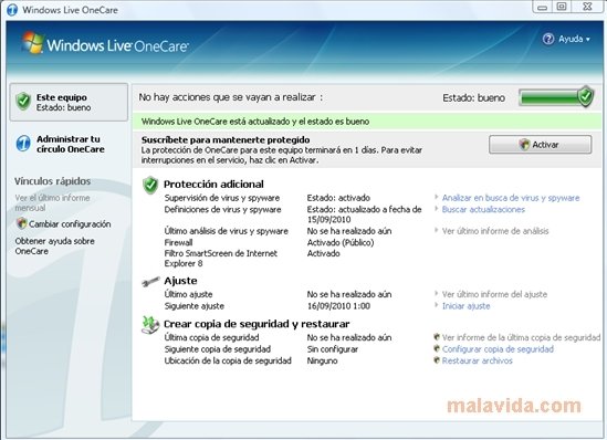 Windows Live OneCare 2.5.2900.30