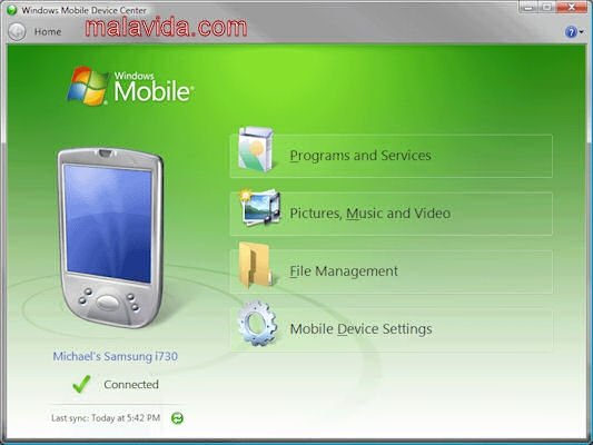 Windows Mobile Device Center 6.1 for Windows Vista Anglais
