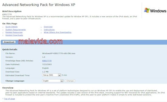 Windows XP Advanced Networking Pack Angielski