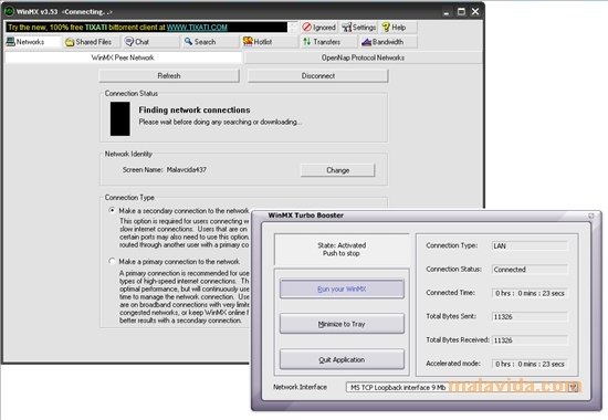 WinMX Turbo Booster  4.8.9