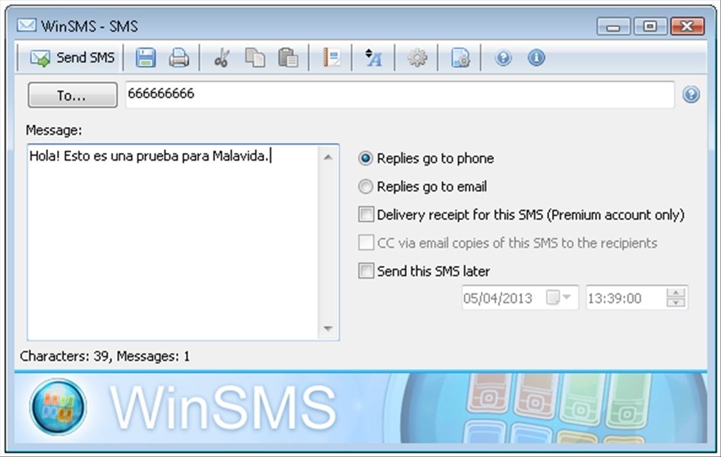 WinSMS  02/03/2k7 Espa�ol