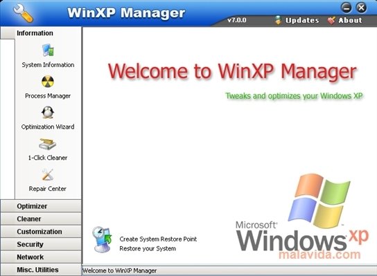 WinXP Manager 7.0.9