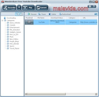 Wondershare Free YouTube Downloader 1.3.1.17 Engelsk