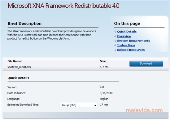 XNA Framework gratis downloaden