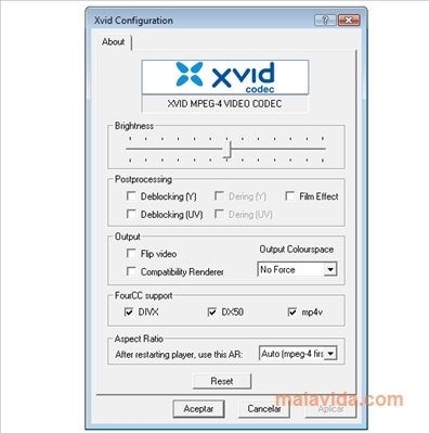 XviD  1.2.2 MPEG-4 Codec