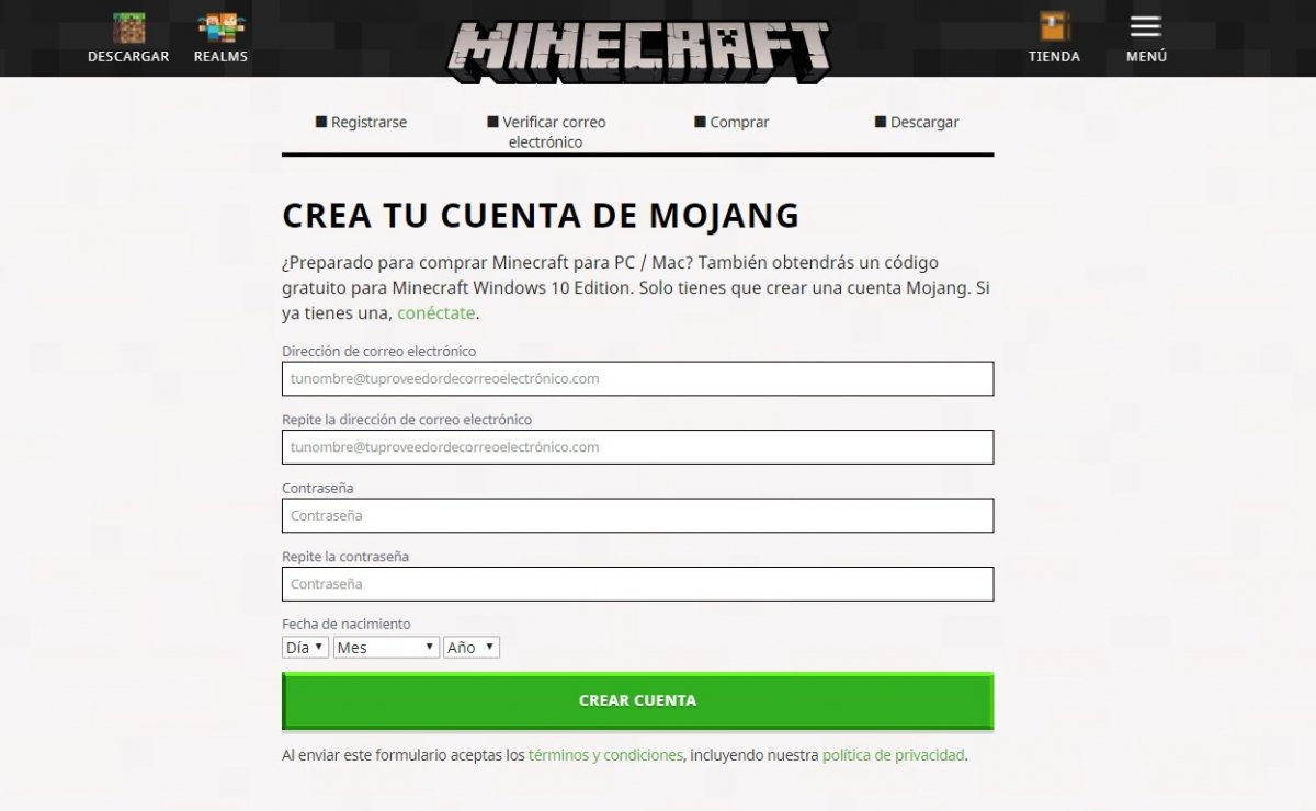 Cómo descargar Minecraft