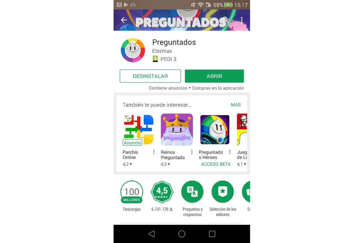 Por qué no puedo descargar Preguntados