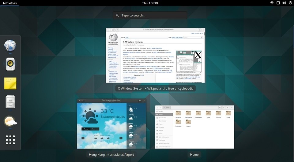 Entorno de escritorio de GNOME 3.16