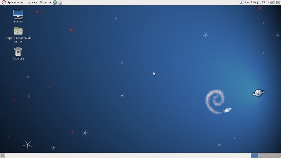 Escritorio de Debian Squeeze