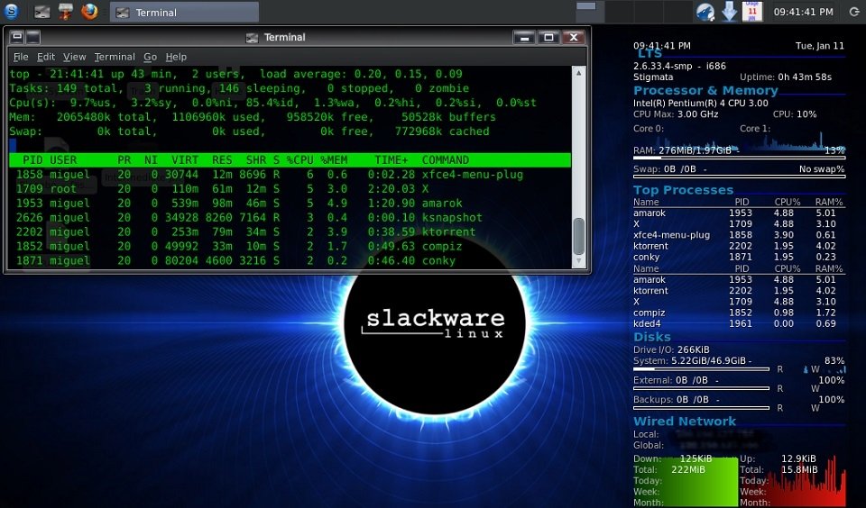 Escritorio de Slackware Linux